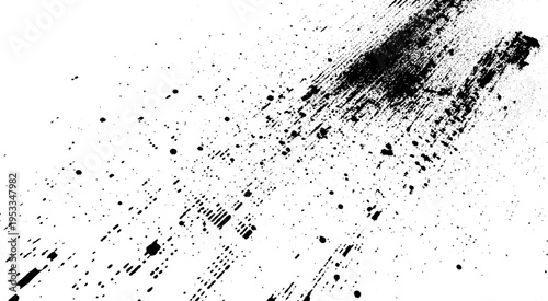 Dust overlay, distress grunge dirty grain texture, Simply Grainy grunge black abstract texture effect on a white background. Black ink blow explosion on black background. Paint spray