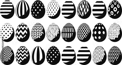 Easter eggs patterns and designs for easter holiday decorations