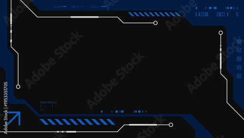 Abstract blue and black futuristic and sci-fi with cyberpunk style design for background