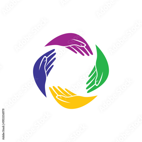 Circle of Helping Hands Graphic