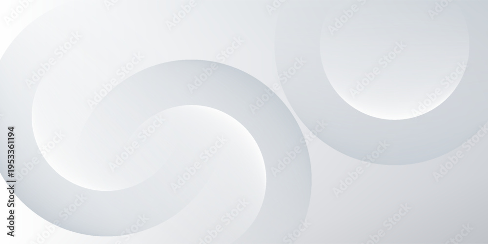 Obraz premium White abstract background with diagonal rounded shape elements. Minimalist geometric. Modern design. Suit for cover, banner, brochure, header, presentation,