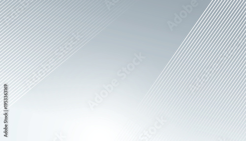 Abstract gray and white gradient background with modern overlapping white diagonal lines design. Minimalist concept design for cover, banner, brochure, presentation, and certificate. EPS. 3
