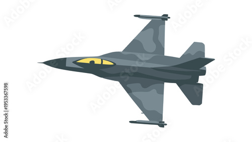 Stealth Fighter Jet Silhouette for Military Design