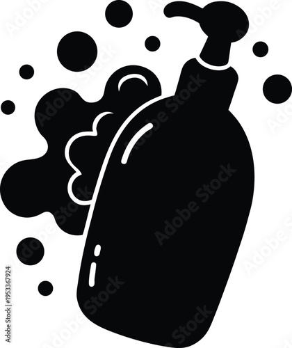 vector illustration of a black bottle