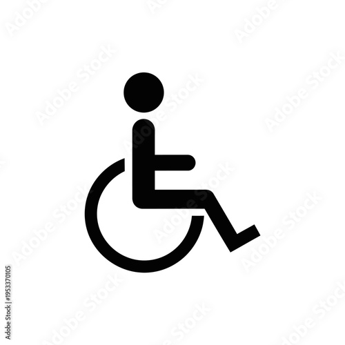 Wheelchair user symbol representing accessibility and disability inclusion.