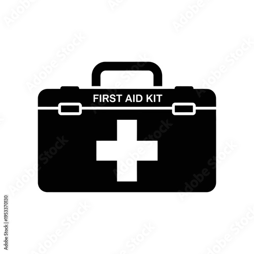 First Aid Kit Icon Symbol Medical Emergency Health Care.