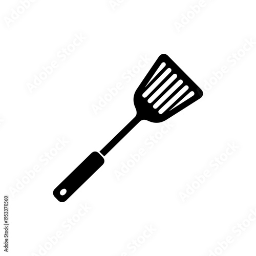 Grill spatula tool symbol for food preparation and outdoor cooking concept Vector illustration