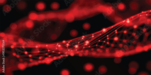 A vibrant red abstract background loop features a glowing heart pattern with light motion lines and a dark texture design for a romantic Valentine wallpaper illustration