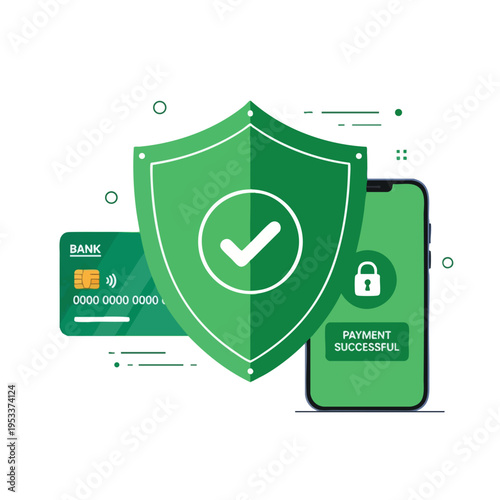Secure payment via phone and card, with successful transaction confirmation