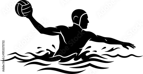 Water Polo Player Silhouette
