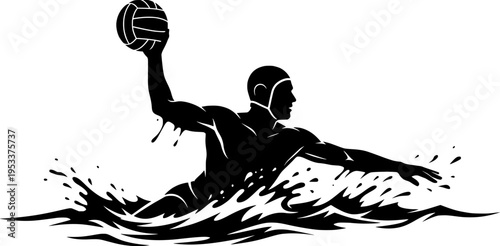 Water Polo Player Silhouette
