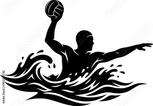 Water Polo Player Silhouette

