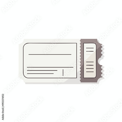 A simple, light-colored ticket with perforated edges and blank lines for information