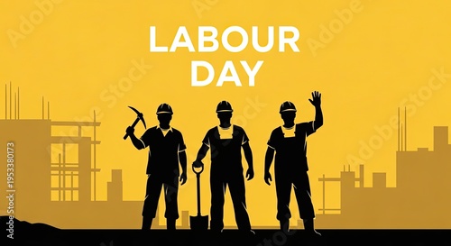 Labour day celebration with construction workers