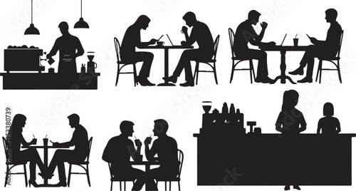 Business professionals collaborating around a table with charts and documents collaboration