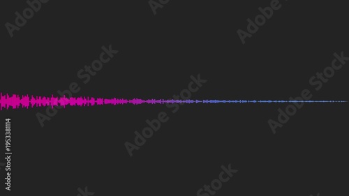 Sound Waveform Display with Dynamic Pink to Blue Color Gradient