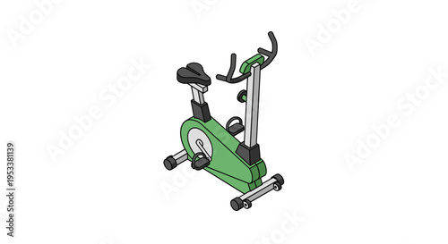 Green Stationary Exercise Bike for Home Workouts and Fitness.