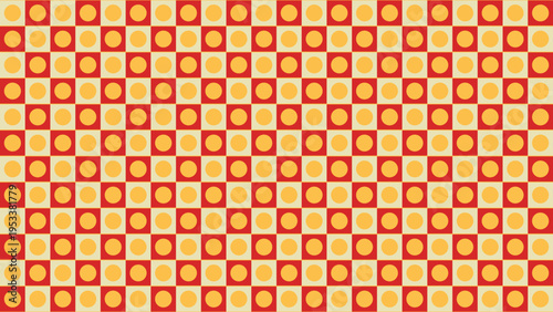 Retro Checkered Pattern with Oval Accents vector background