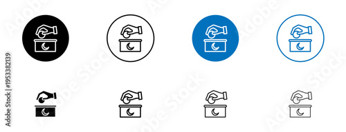 Infaq icons set. vector illustration