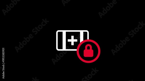 A horizontal smartphone icon is shown with a red padlock indicating that the device orientation is locked or the mobile screen is currently fixed