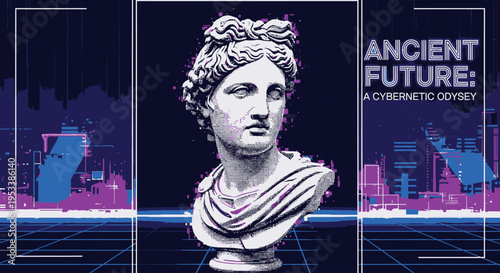 Ancient Roman Marble Bust Portrait Statue.