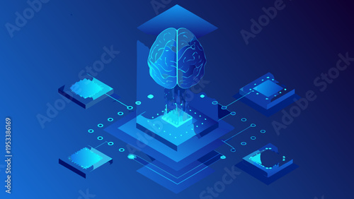 Digital brain interface an abstract representation of artificial intelligence