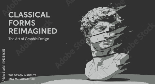 Broken David Statue Head Sculpture.