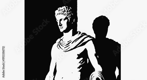 Ancient Roman Statue Male Figure.