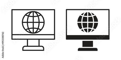 Ddos icon symbols, Solid black and editable stroke icons