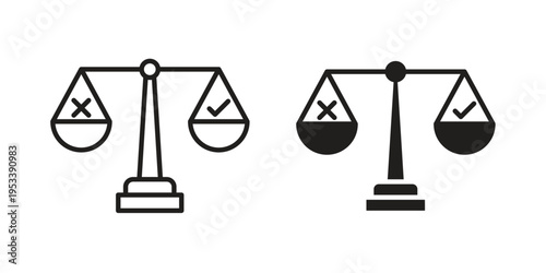 Ethics icon symbols, Solid black and editable stroke icons