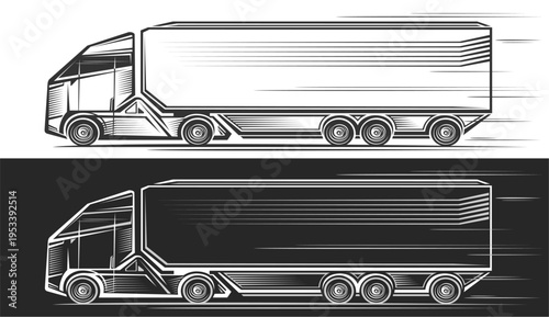 Vector logo for Trailer Truck