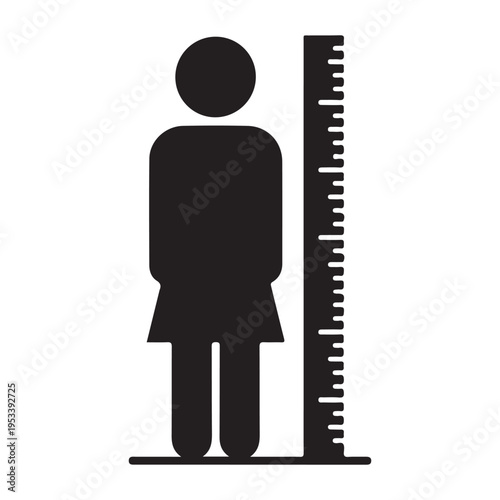 Man tall scale icon Vector. Tall person icon. Height symbol illustration