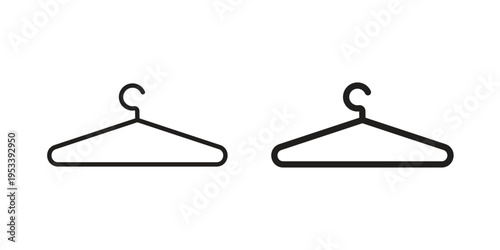 Hanger icon symbols, Solid black and editable stroke icons