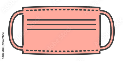 未使用の不織布マスク フラット形状 ピンク 優しい医療用素材