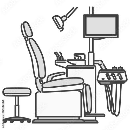 前折れフットレスト対応の歯科ユニット フル装備