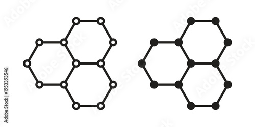 Hormones icon symbols, Solid black and editable stroke icons