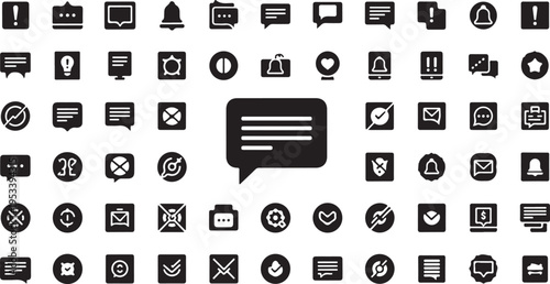 A collection of miscellaneous black and white vector icons for user interface and web design use