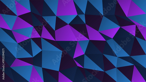 Deep Prismatic Geometric Triangular Gradient Abstract Vector Background