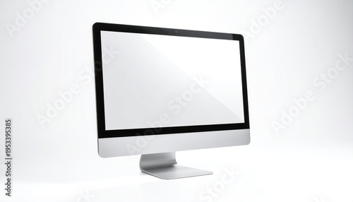Sleek iMac Computer Display on White Background for Mockup.