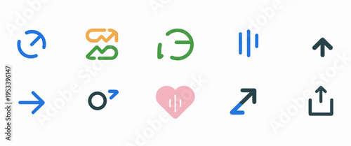 Action Icons Set – Refresh, Sync, Upload, Arrows and Interaction Symbols Vector Collection
