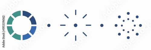 Loading Spinner Icon Set with Circular Progress Indicators and Animated Loader Symbols