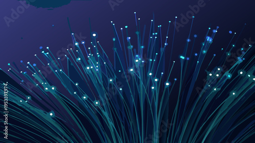 Abstract representation of data streams and digital connections