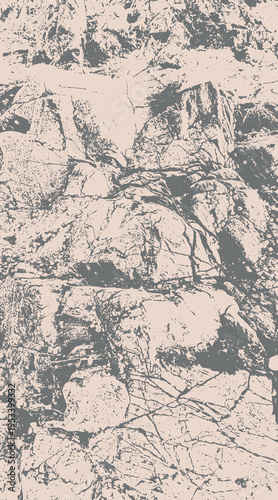 13-80. Surface Texture Vector Image of the Sea Rock - Illustration.