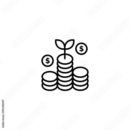 money tree and coins