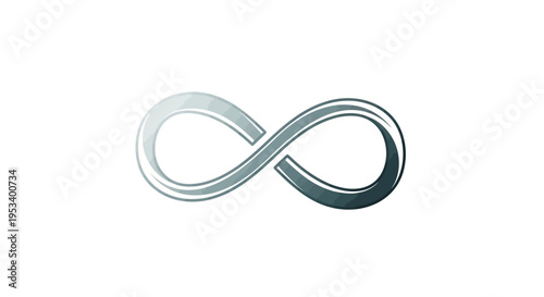 Infinity symbol made of metal.