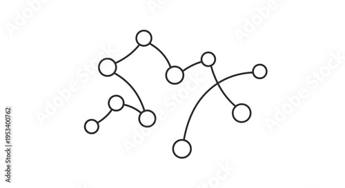 Molecular structure with connected nodes.