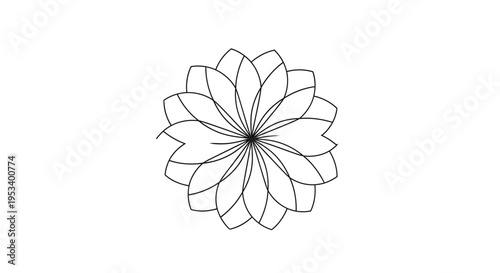 Detailed Drawing of a Flower.