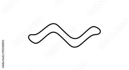 Simple black wavy line drawing.