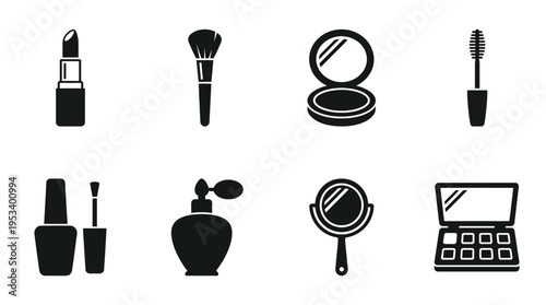 Footwear & Accessories Icons: Black and White Fashion Labels for Retail Design
