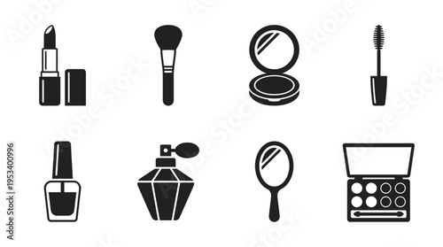 Footwear & Accessories Icons: Black and White Fashion Labels for Retail Design